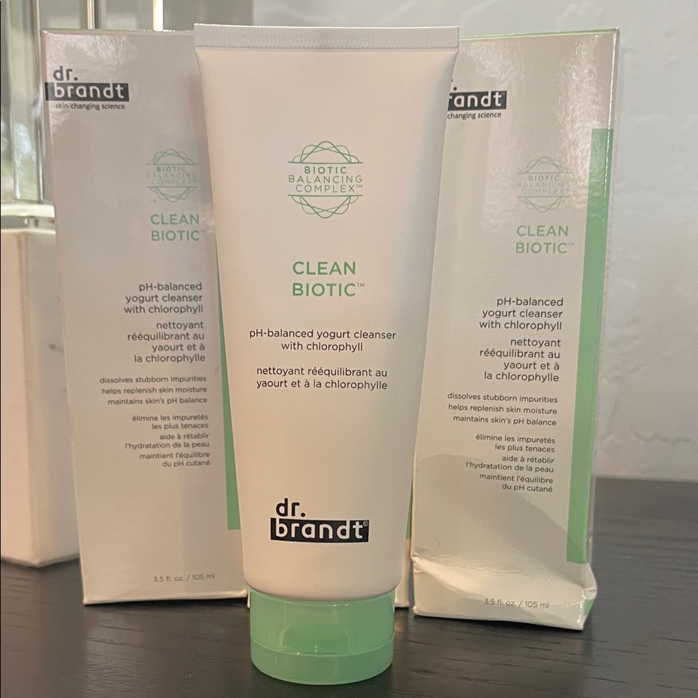 Dr. Brandt Clean Biotic Yogurt Cleanser - White and Green Packaging